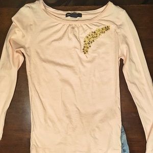 Baby Pink Shirt With Gold shine